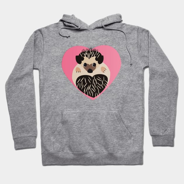 Hedgehog Love Heart Hoodie by so_celia